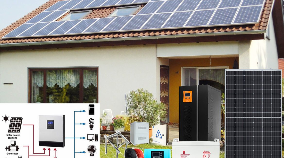 10KW solar panels power generation system